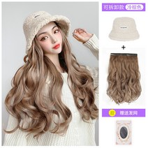 모자가발 여성 장발 일체 스타일리쉬 인싸템 롱 헤어 롤 전 넥 워머 식 라이크 인모 2987384081, 1, 쌀 콜드 브라운 가능 마찰 계수 -발
