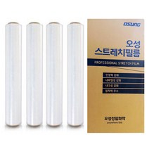 사자야 오성 파렛트포장 공업용랩 스트레치필름 25mic 500mm 240m 1박스 4롤