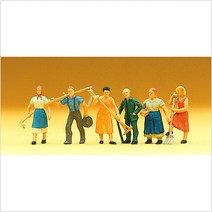 Preiser 14040 디오라마 미니어처 테라리움 시골 농장 농부 노동자 6명 세트 사람 피규어 모형 1:87 사이즈