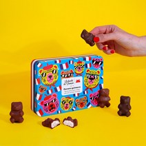 Le chocolat des Francais 르쇼콜라드프랑세즈 초콜릿 틴케이스 (곰돌이) 120g, 1개