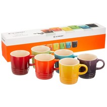 르 크루제(Le Creuset) 머그컵 미니・머그 레인보우 컬렉션 내열 내냉 전자 레인지 오븐 대응 6개 세트 [일본 정규 판매품]