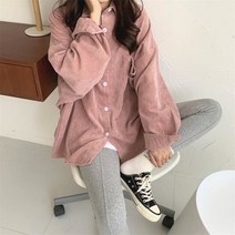 colorful gourd여성 루즈핏 골덴 셔츠 데일리 착용 간절기 셔츠