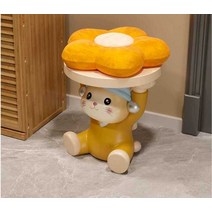 인테리어 동물스툴 고양이 의자 귀여운 고급 방석, (비스킷 매트) + 고양이 스툴