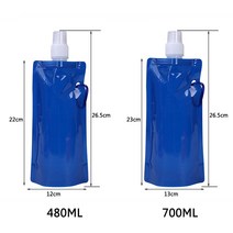 Foldable Portable Outdoor Water Bags Drinking Camping Picnic BBQ Carrier for Traveling Accessories, 01 700ML