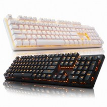 ABKO HACKER K590 축교환 레인보우 게이밍 기계식 (블랙 청축/갈축/적축 화이트 청축) 키보드, 단품, K590화이트청축