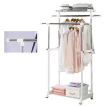 교복수납용 상부 니트선반 2단 이동식행거 매장용 오피스텔 디자인실 옷가게, 행거 400호