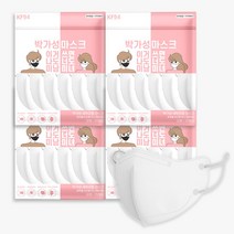 박가성 KF94 컬러 마스크 새부리형 대형, 화이트, 4개, 25매