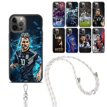 LG X600 Q6 리오넬 메시 축구 목걸이 스트랩 범퍼 케이스