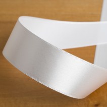 홀리코 선물 포장 공예 공단 실크 리본 끈 25mm 40mm (길이 9M), 2화이트