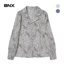 비엔엑스 BNX 레오파드 쉬폰 셔츠 블라우스_BA1BL724S0