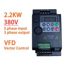 주파수변환기 0.75KW/1.5kw/2.2KW 1/2/3HP 380V VFD 경제적 인 가변 주파수 드라이브 변환기 모터 속도 벡터 제어 소형 인버터, [03] 2.2KW, [01] 380V 3 phase, [01] 380V 3 phase