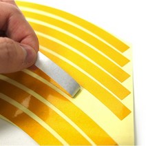 바퀴 휠라인 반사스티커 노랑 오토바이휠스티커 자전거바퀴스티커 바퀴스티커