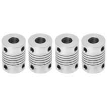 관절 조명 4X 모터 샤프트 8Mm ~ 조인트 헬리컬 빔 커플러 링 D18L25, 01 Silver