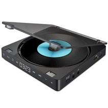 노래 뮤직 음악 MP3 플레이어 소매 소형 스포츠 휴대용 cd 터치 버튼 충전식 디스크 재생기 cd 더블 헤드폰 cd 워크맨, 검은색