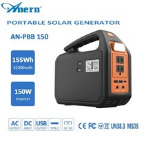 캠핑발전기 이동식 발전기 차량용 인버터 미니 가정용 저소음 디젤 전기 비상 휴대용 무소음 캠핑용 자가 소형 태양열 155wh 150w 42000mah 220v 충전 태양열 야외, 우리 플러그