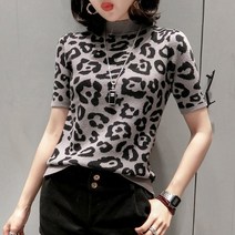 SAMARA 반팔 목폴라티 목폴라 반팔티 여성반목티