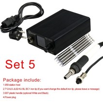 납땜 인두기 세트 납땜 스테이션 전자 납땜 인두 인치 더 큰 디지털 디스플레이 63, 세트5
