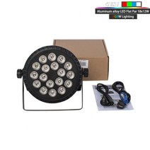 노래방 미러볼 조명 가정용 led 싸이키 SHEHDS알루미늄 합금 LED 플랫 파 18x12W RGBW/18x18W RGBWA UV DMX512 디스코 전문 무대 DJ 장비 4 개, CHINA_4pcs 18x12W | 영국 플러그