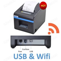 XPRINTER 송장 프린터 택배 라벨기 라벨 출력기 프린터기 xprinter 80mm wifi 블루투스 열 영수증 pos 주방용 자동 커터 포함 usb이더넷 포트 숍 레스토랑, 와이파이, 영국 플러그