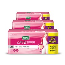 디펜드 여성용 스타일 언더웨어 슬림 성인기저귀 대형, 3개, 18개입