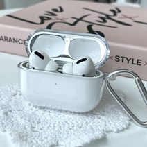 우아디 변색없는 투명 젤리 하드 에어팟케이스 키링, 에어팟3세대-투명젤리케이스
