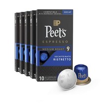 Peets Coffee Ristretto 피츠커피 에스프레소 디카페인 리스트레토 네스프레소 호환 커피 캡슐 50캡슐