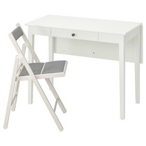 이케아 IKEA IDANÄS 이다네스 / TERJE 테리에 테이블+의자1 - 화이트/크니사 라이트그레이 593.887.54