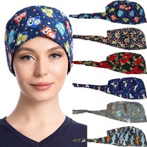 신페이드 여성 두건 주방 모자 여름 중년 비니 헤어밴드