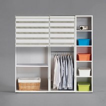 이라네 롤스크린 드레스룸 선반 세트 1800 (착불), D타입, 브라운