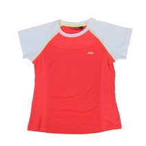 ASK 주니어 쿨맥스 배색 라글란 스포티 라운드 티셔츠(JU2MTR351FL/핑크)