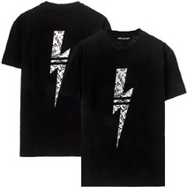 닐바렛 20SS PBJT693S N541S 524 그래피티 라이트닝 루즈 레귤러핏 반팔 티셔츠 블랙 남성 TFN