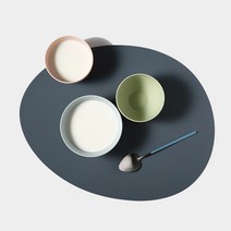 케라미카 실리콘 식탁매트 조약돌, 브라운, 가로 43cm x 세로 33cm x 두께 1.4mm