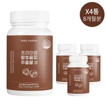 바디루틴 프리미엄 발효율피 추출물 정 1000mg x 60정, 4통 / 8개월분 [18%추가할인]