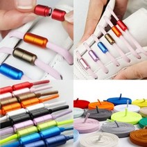 등산화끈 운동화끈 고정 클립 매듭없는 마그네틱 고무 정리 줄 신발끈 실리콘, 블랙