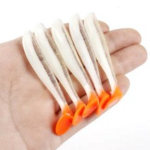 낚시용품 소품 소프트 루어 테일 지깅 낚시 워블러 태클 더블 컬러 배스 파이크 인공 실리콘 스윔베이트 50 70 5 개로트, 3.2  5012
