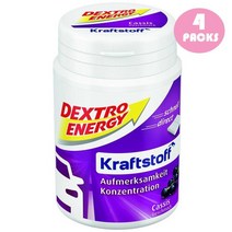 Dextro Energy 덱스트로에너지 [독일발송] 퓨얼 카시스 카시스향 포도당 캔디 비타민 함유 68g 4팩, 4개
