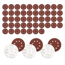 ZIO-BIZ 원형사포 320방 50장세트 125mm X 125mm / 원형 사포 샌딩페이퍼 샌드페이퍼 샌딩사포 연마지 목공사포 목공용사포 종이사포 전동드릴사포 드릴사포 드릴용사포, 1개