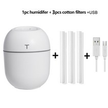 FunShing-휴대용 미니 초음파 가습기 200ML 자동차 아로마 에센셜 오일 디퓨저 USB 미스트 메이커 가전, 01 white