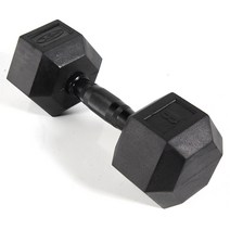 바디엑스 [낱개] 육각아령 고무덤벨 9kg 블랙그립 네츄럴고무