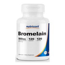 뉴트리코스트 브로멜라인 120캡슐 1개 1서빙 500mg 120회분 Bromelain Capsules [500 MG] [120 CAPS]