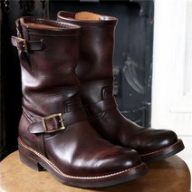 마장마술부츠 컴파운드보우 남성용 가죽 부츠 핸드메이드 블랙 펑크 록 신발 키가 큰 바이크 오토바이, [03] 40, [01] red