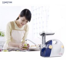 220V 300W 가정용 전기 고기 분쇄기 소시지 스테인레스 절단기, [01] 220V, [02] EU, 01 White_01 220V_02 EU