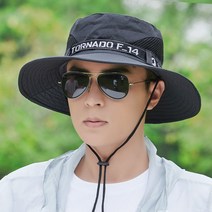 ZZJJC 벙거지 남자 트렌드 서양풍 아웃도어 낚시 모자 얼굴 모자 태양 가리개