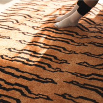 [해외직구]포근한 호피 러그 호랑이 카페트 대형 송치 디자인