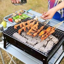 직사각 미니화로 그릴세트 개인화로 가정용 캠핑용, 단품