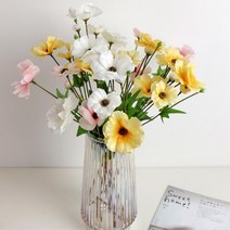 봄단장 화병꽃 꽃꽃이 생화같은 버터플라이 조화 2개 그린 어린이집 카페, 핑크