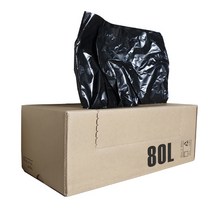 (에스디) 롤형 쓰레기봉투/분리수거 비닐봉투, 50매입-검정, 80L-1개