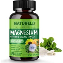 NATURELO Magnesium Glycinate Chelate Complex 200mg 네추렐로 마그네슘 글리시네이트 킬레이트 컴플렉스 200mg 120캡슐