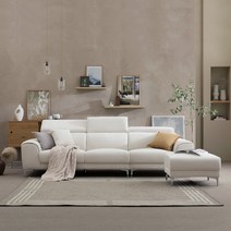 브리엔츠가구 아테네 4인용 아쿠아텍스 패브릭 소파, 4인소파, 라이트그레이