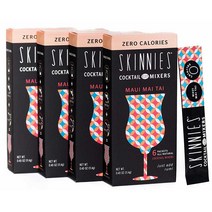 RSVP Skinnies RSVP 스키니즈 칵테일 믹스 마우이 마이 타이 6포켓 4팩, 1개